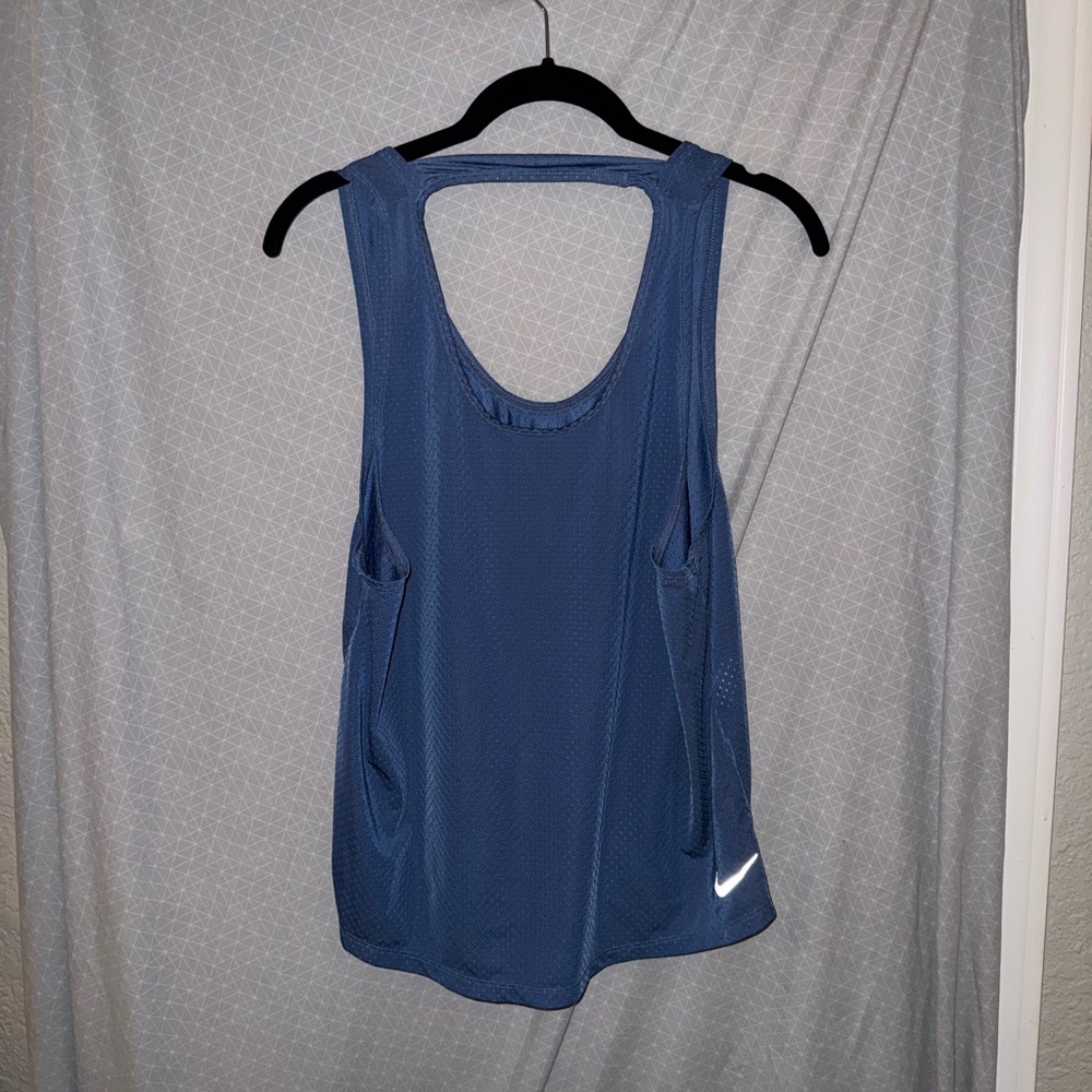 Nike Blue Cut Out Relaxed Tank Top